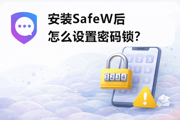 安装SafeW后怎么设置密码锁？